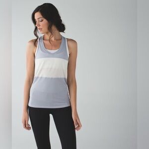 LULULEMON Pedal To The Medal Singlet Silver Fox / Angel Wing